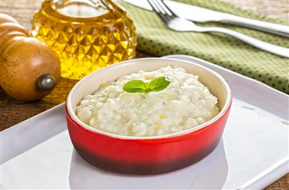 Risoto de Alho Poró com Gorgonzola 